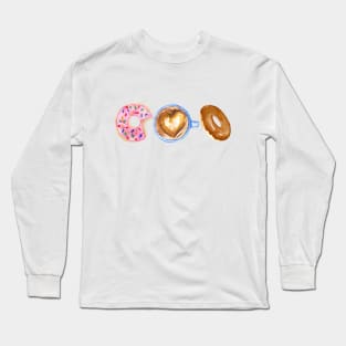 Donuts & Coffee Long Sleeve T-Shirt